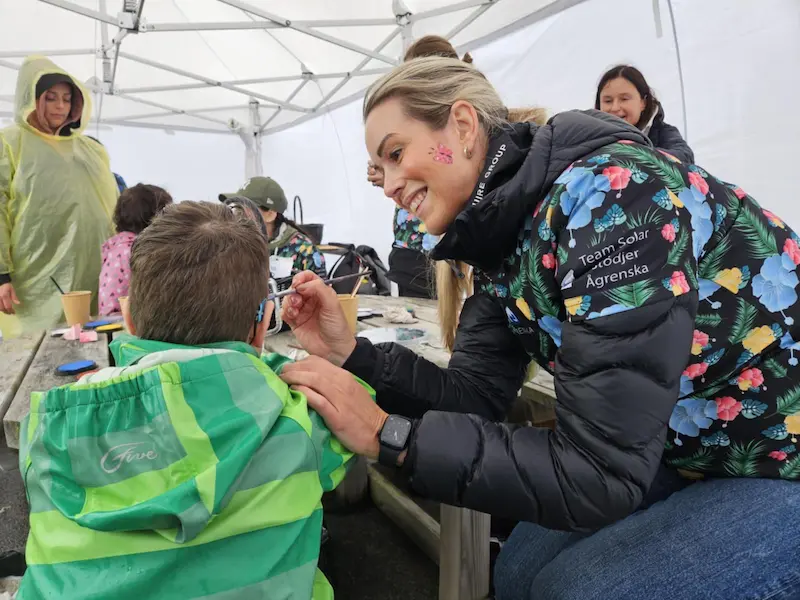 Sofia Hallberg på Flipr var volontär på Ågrenska